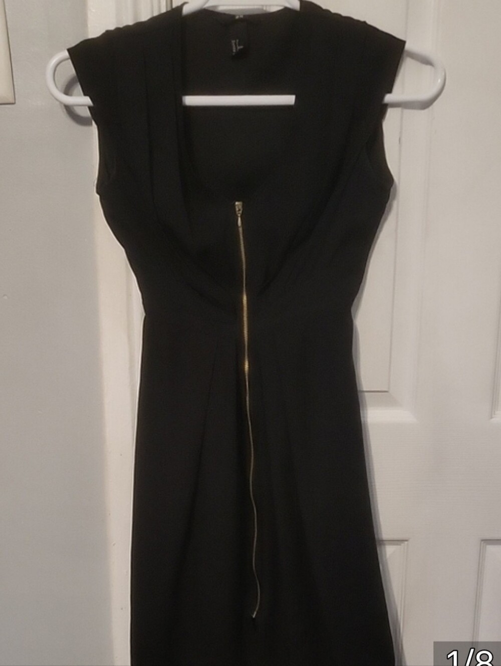 H&M Black Dress with Gold Zip